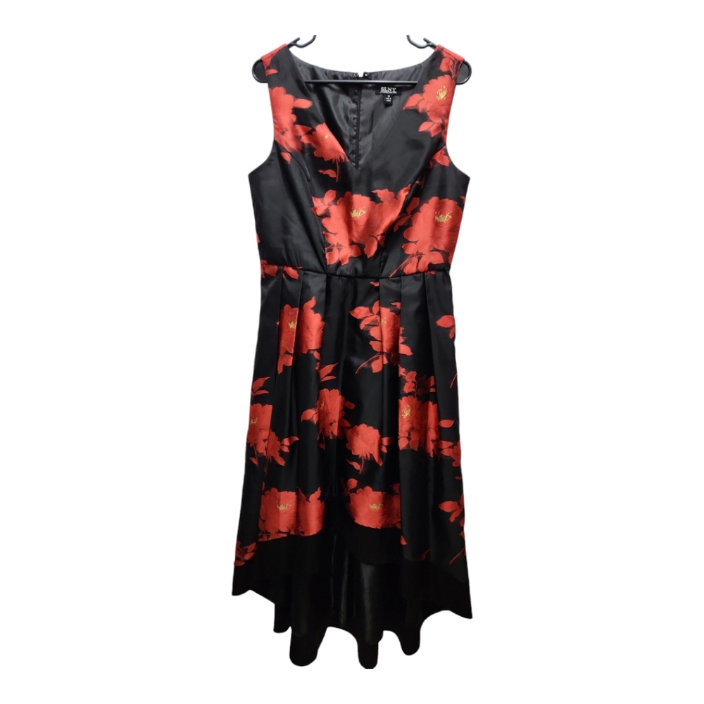 Worn Once! Red and Black Hi/Low Dress - Size 10